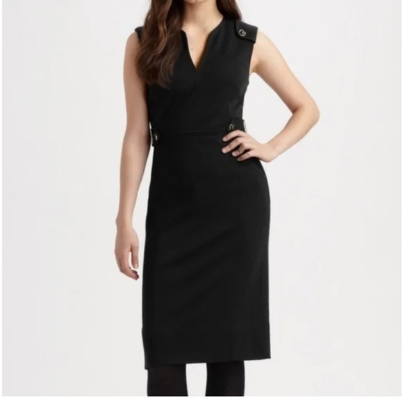 Tory Burch Declan Tab Wool Blend Dress Size XS black career office classic - Picture 2 of 14